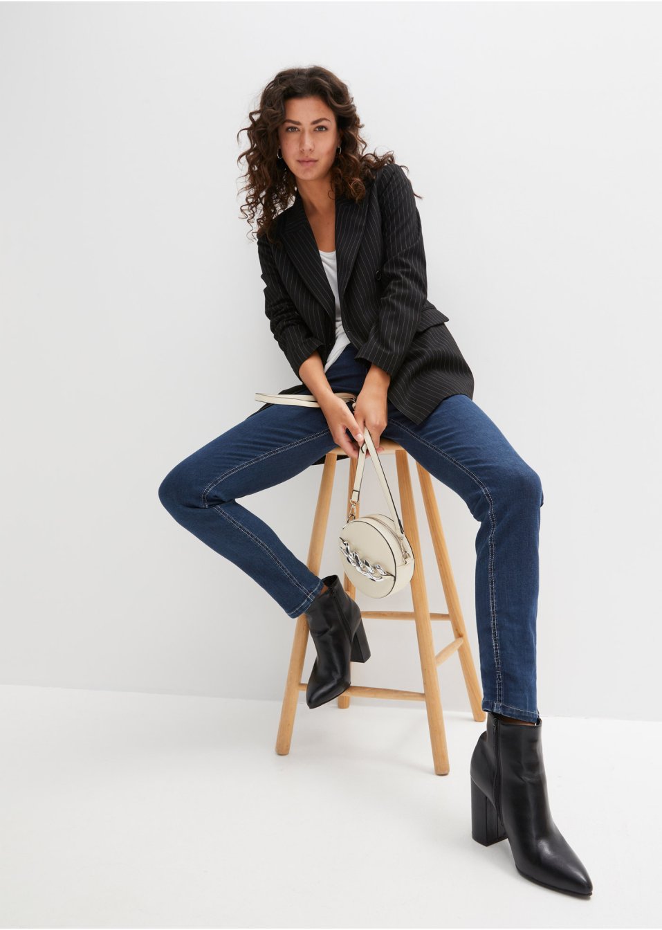 Blazer à fines rayures