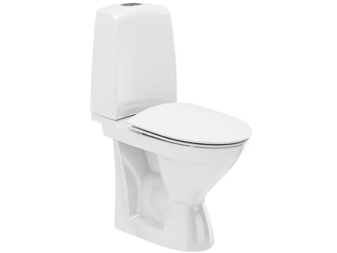 Ifö Spira toilet hvid uni-lås - 2/4 l rimfree universal til limning