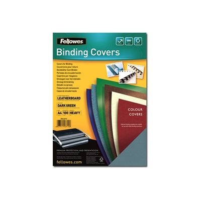 Fellowes - couvertures à reliure A4 (21 x 29,7 cm) - 250 g/m² - vert foncé