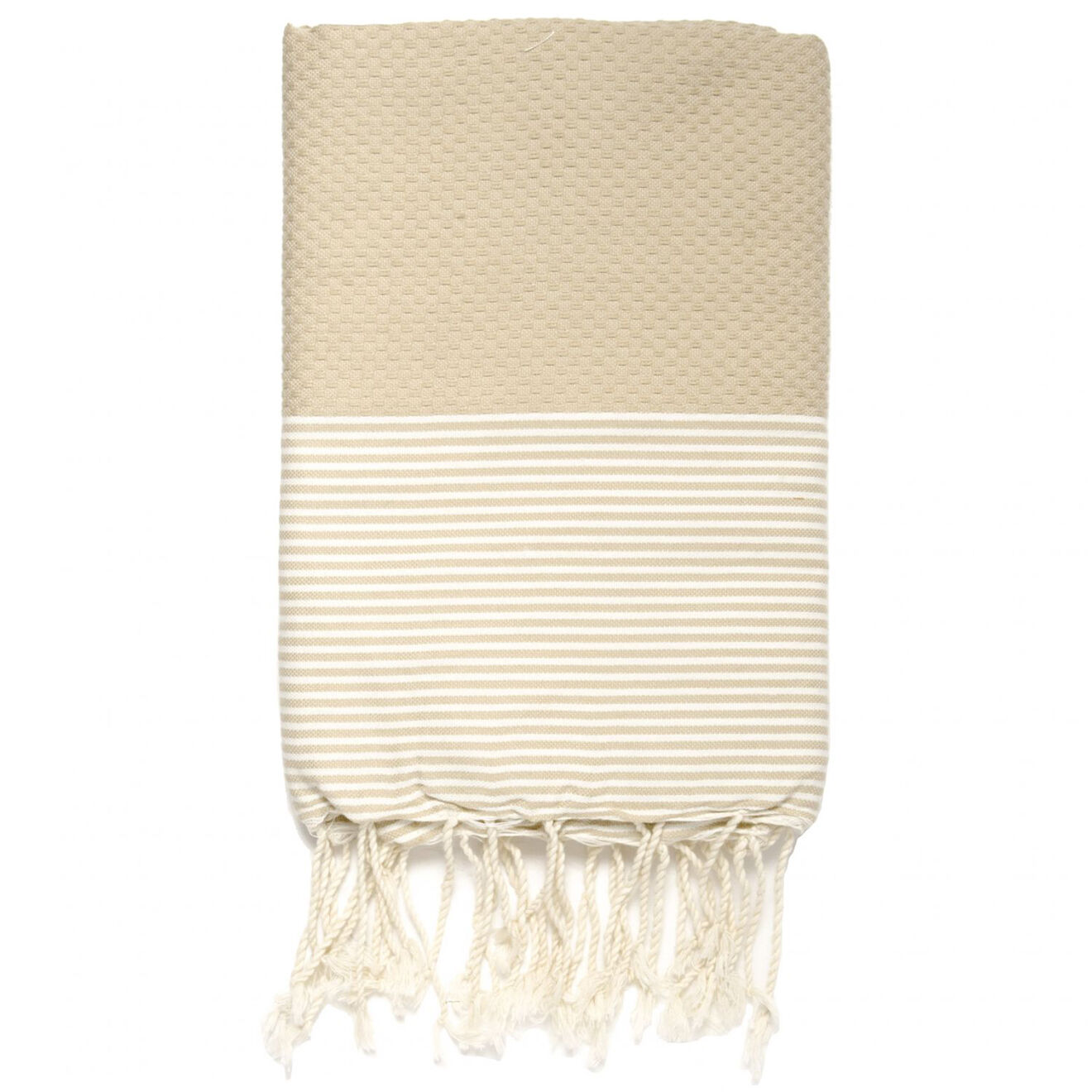 Febronie Fouta Nid d'Abeille Ibiza beige - 100x200 cm