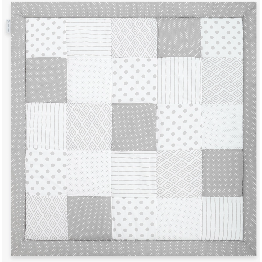 emma & noah Krabbeldecke | Patchwork Essential Grau 200x200cm