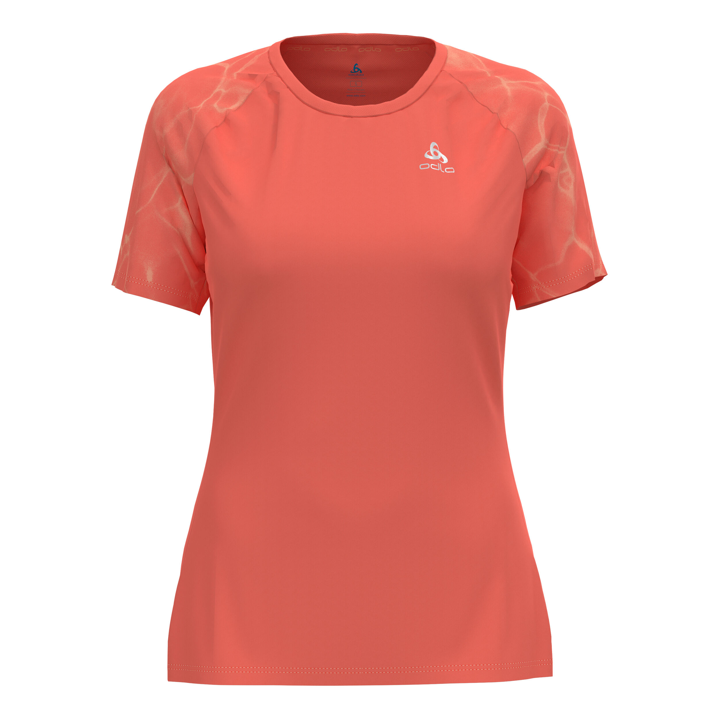 Odlo Essential Print Crew Neck Maillot De Course Femmes - Orange