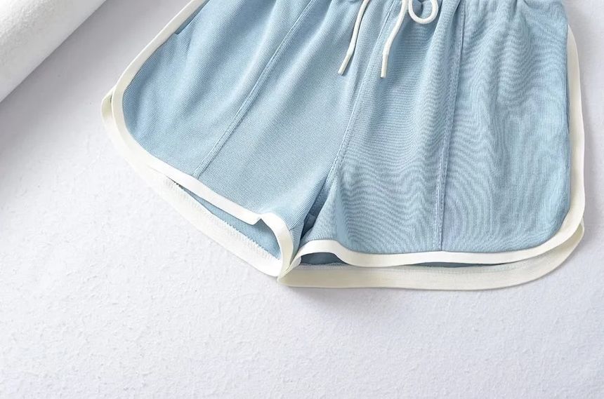 Florentine - Sweatshorts met trekkoord in de taille en split