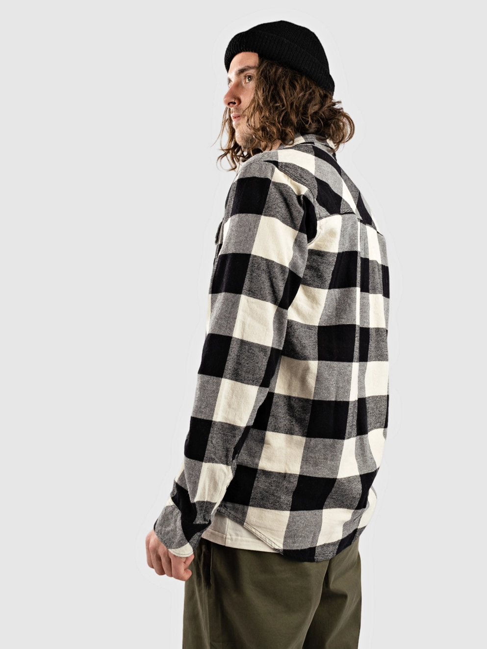Dravus Travis Shirt black/white asparagus