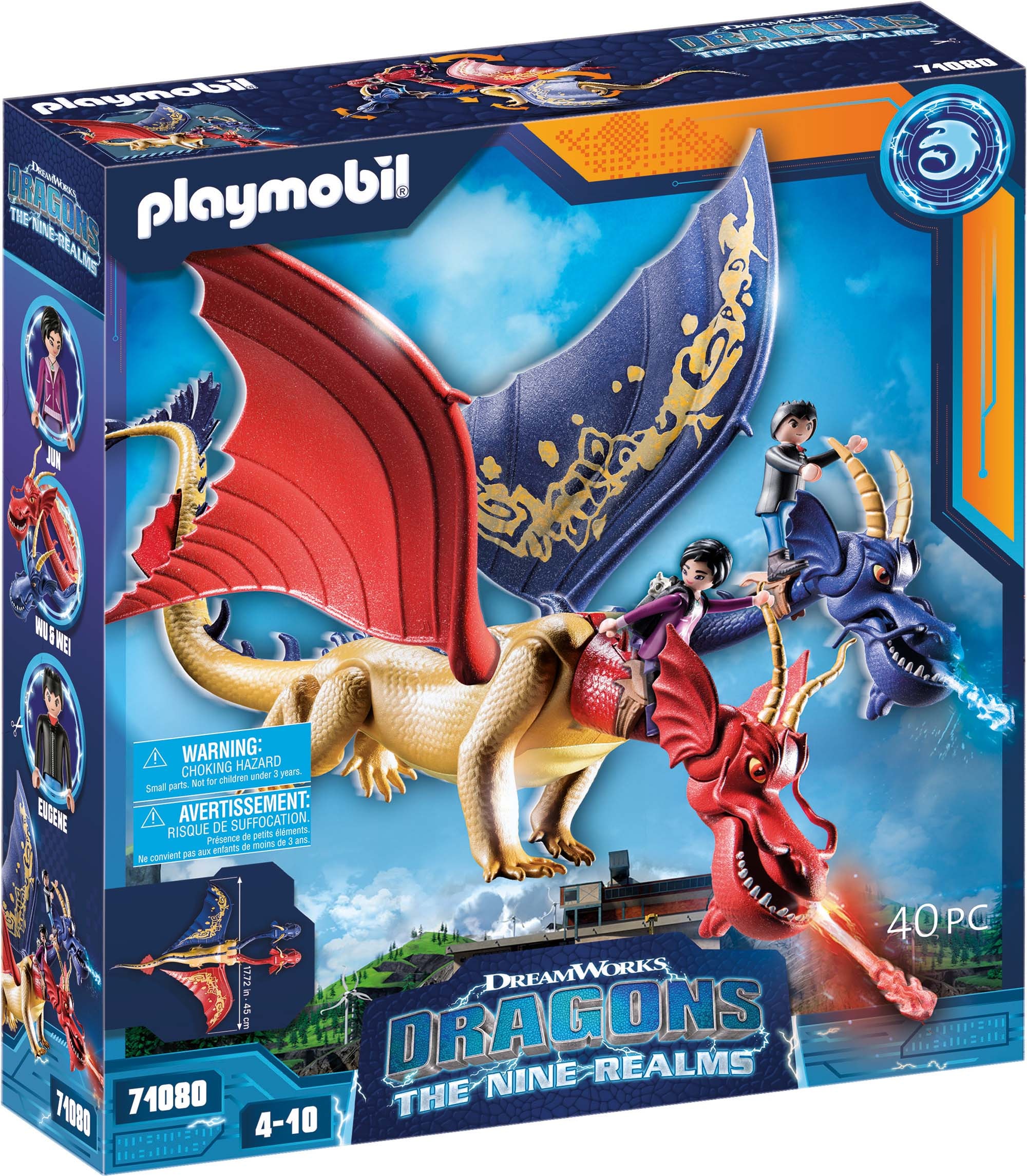 Playmobil® Konstruktions-Spielset »Dragons: The Nine Realms - Wu & Wei mit Jun (71080)« Made in Germany