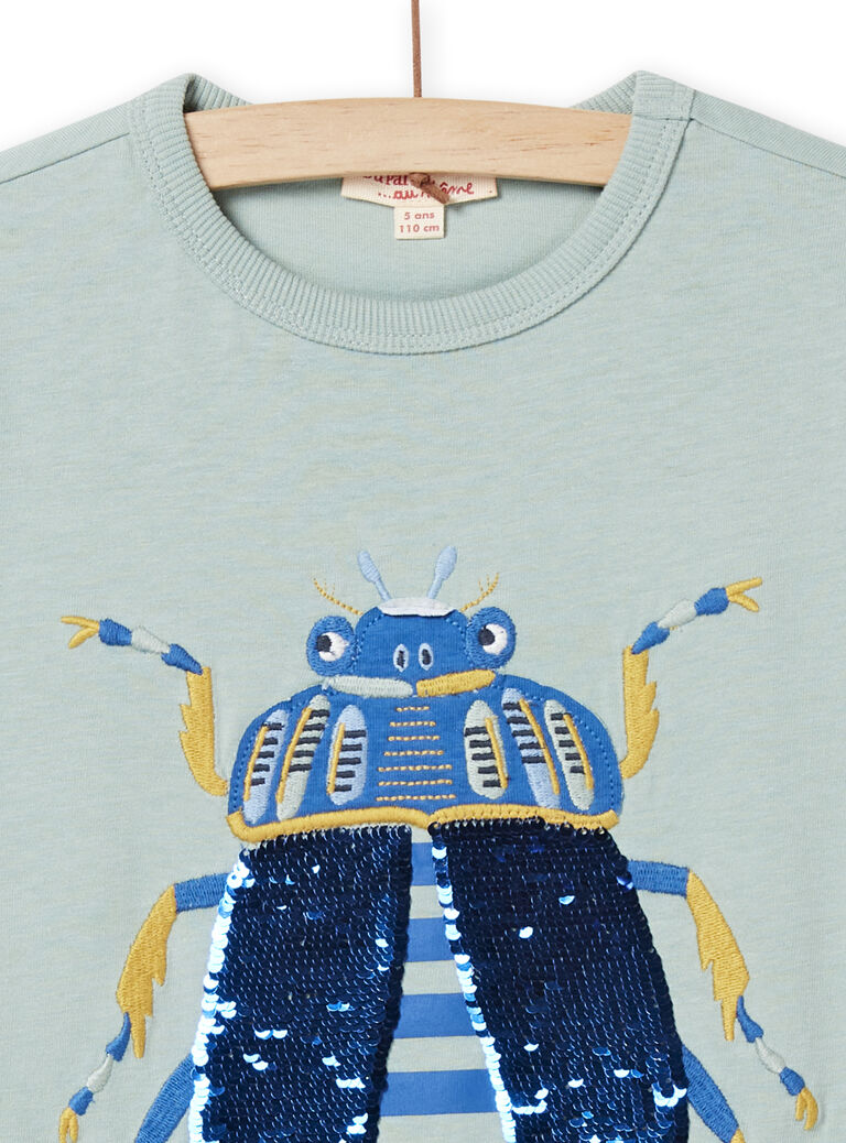 Tee Shirt Manches Courtes Turquoise
