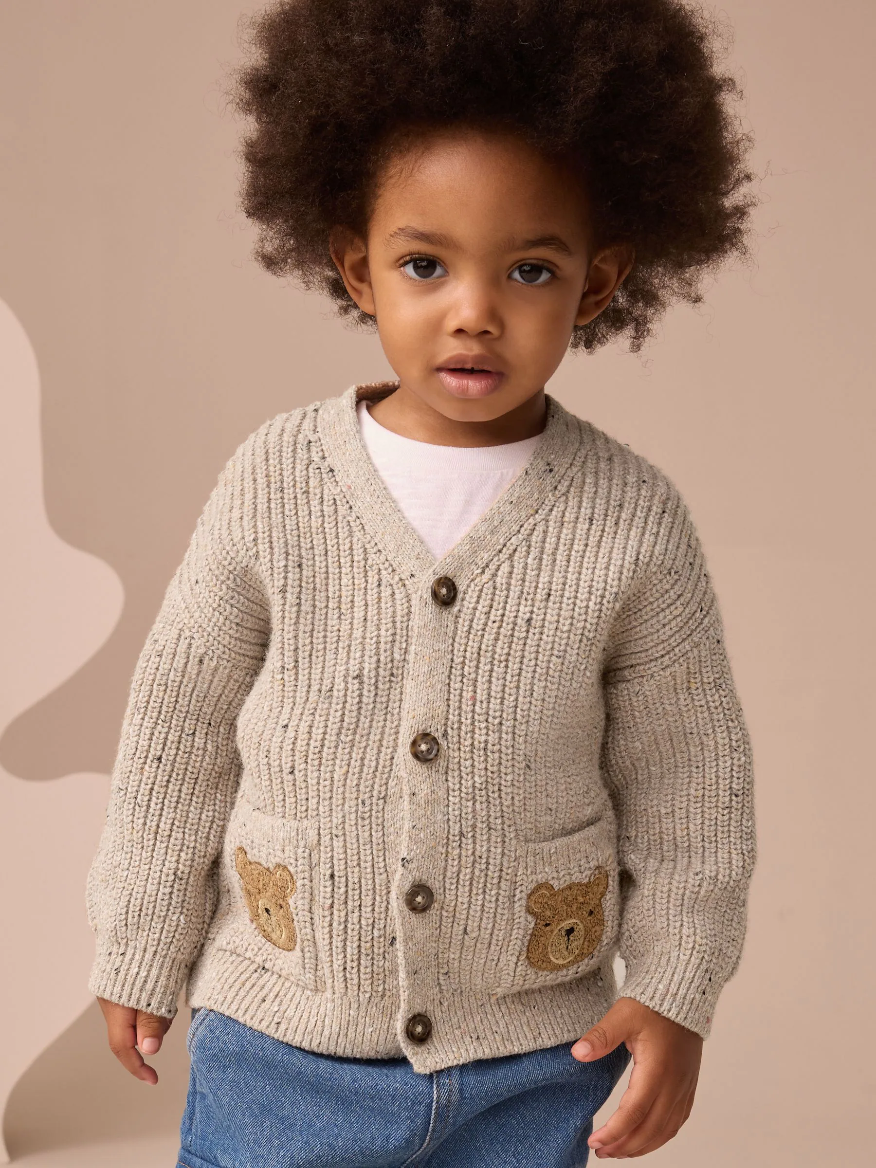 Neutrale beren - Vest met figuurtjes (3mnd-7jr)