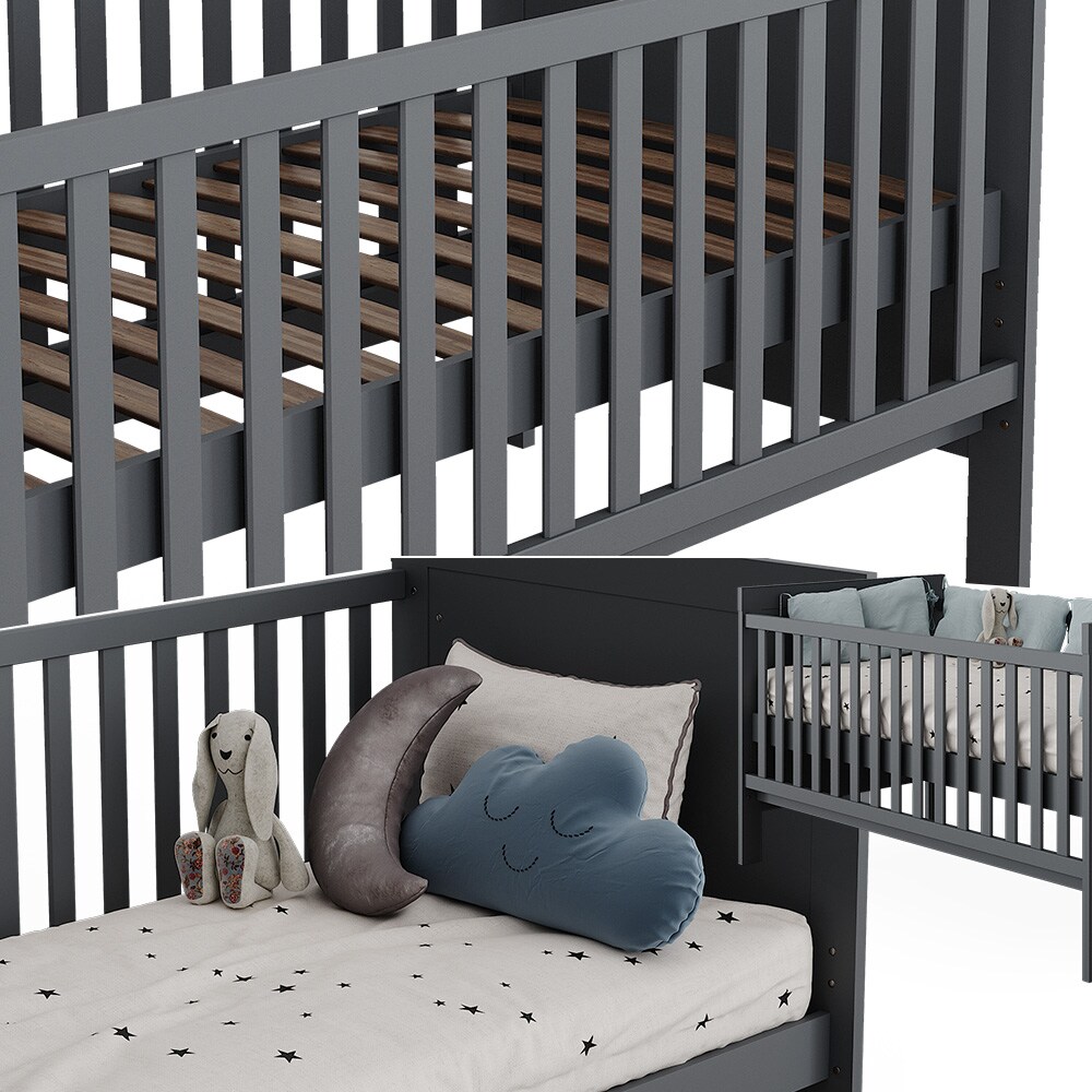 Vitalispa Babybett Ajaton Grau 144,4 x 83 cm