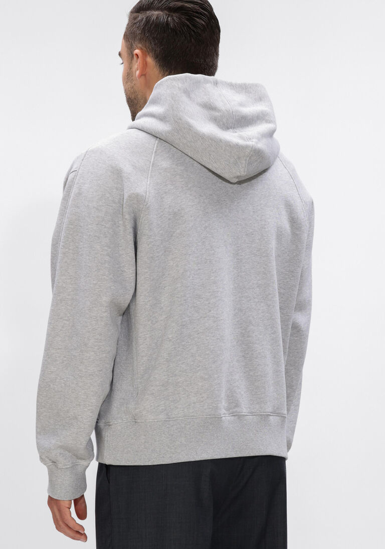 grijze olaf hussein vest signature zip hoodie