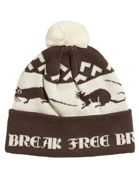 Last Resort AB Rat Race Pom-Pom Fold Beanie Black
