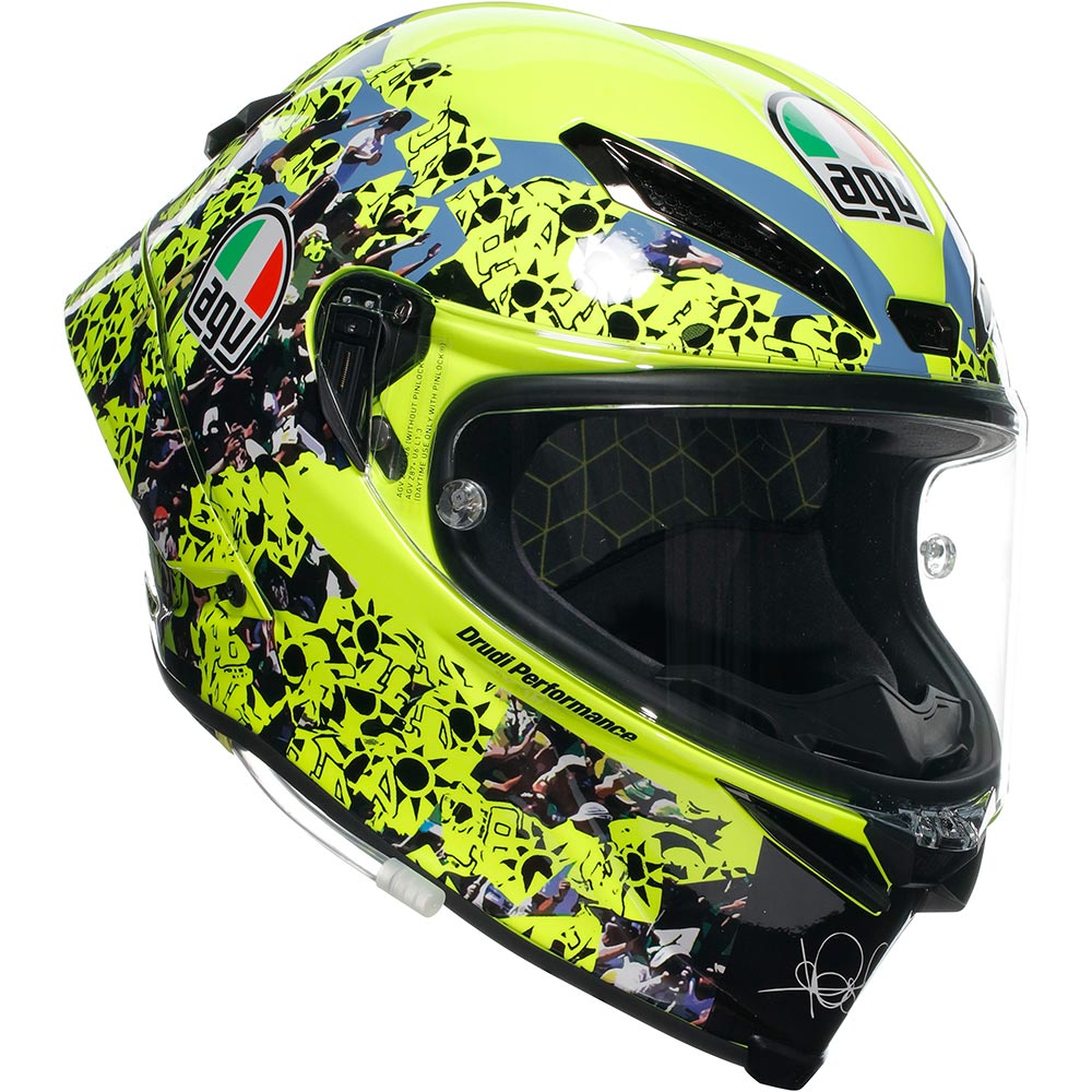 AGV - Casque Pista GP RR Rossi Misano 2 - 2021 - Edition Limitée Jaune / Noir / Bleu