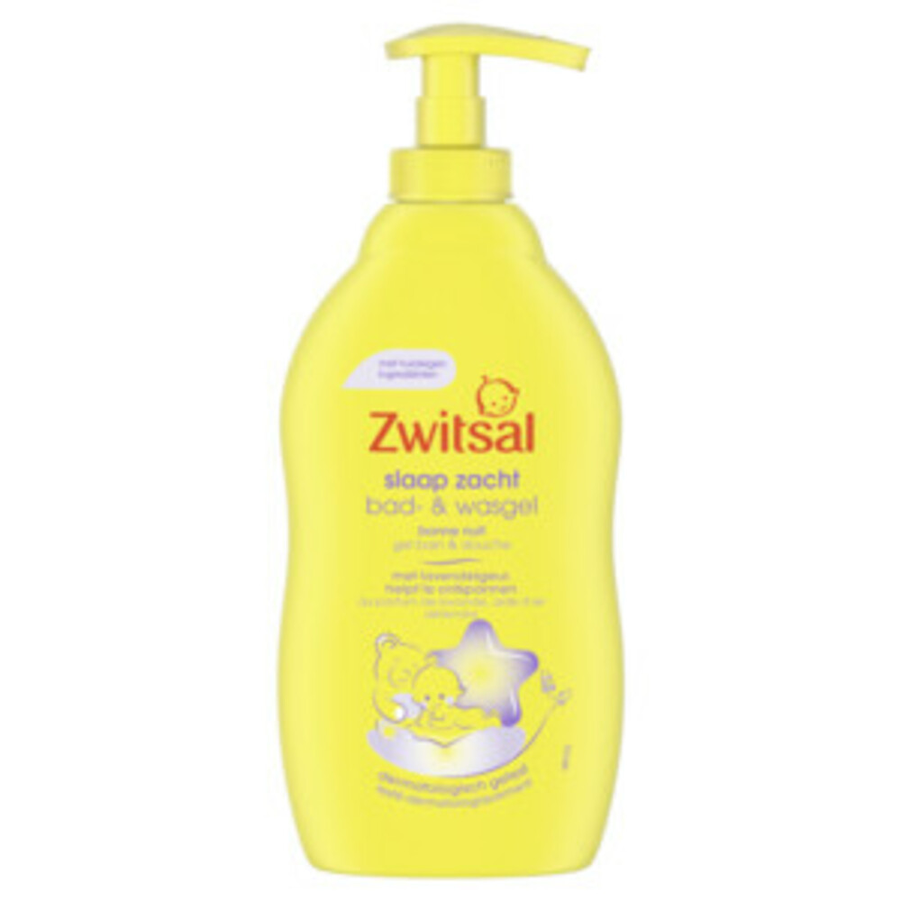 6x Zwitsal Bad- en Wasgel Slaap Zacht400 ml