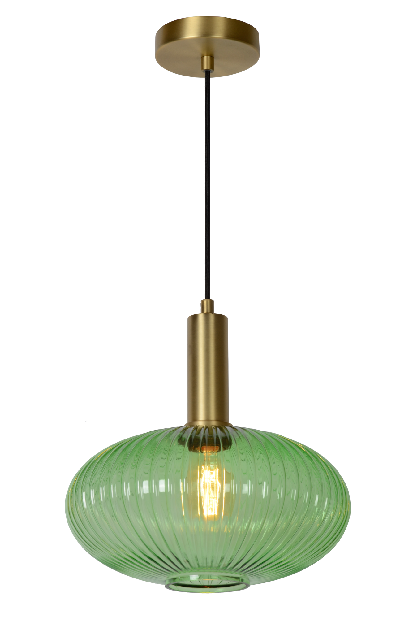 Hanglamp Danique Ø30 cm groen/messing