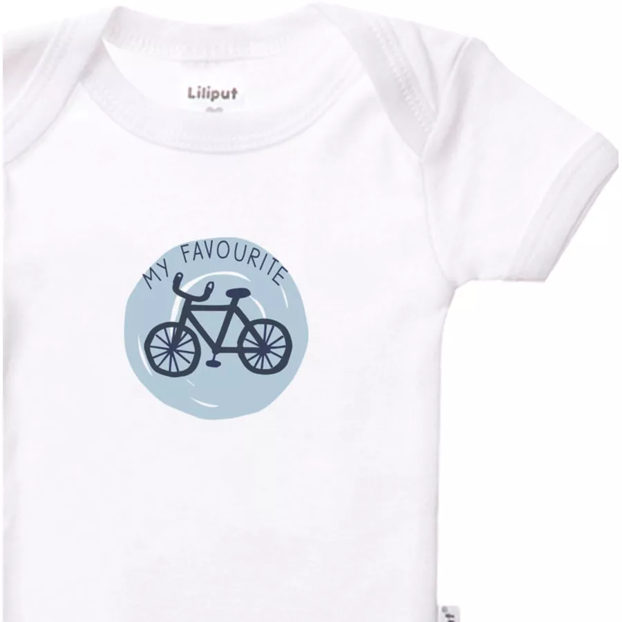 Liliput Amineckbody 2er-Pack Fahrrad hellblau geringelt, weiß