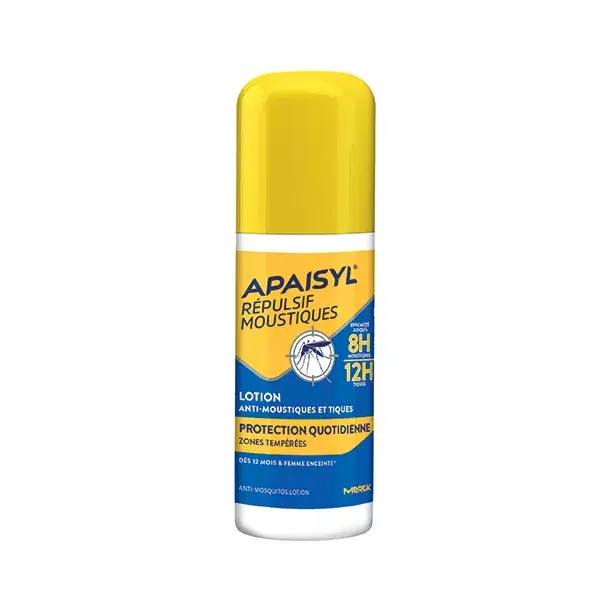 Loção repelente de mosquitos Apaisyl, proteção diária, 90ml