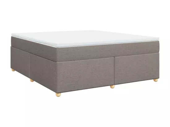 Sommier à lattes de lit avec matelas Taupe 180x200 cm Tissu