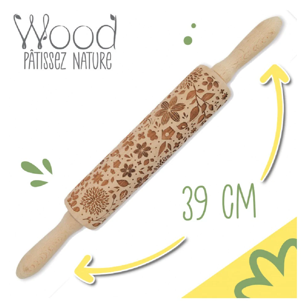 Rouleau empreintes bois Nature Scrapcooking