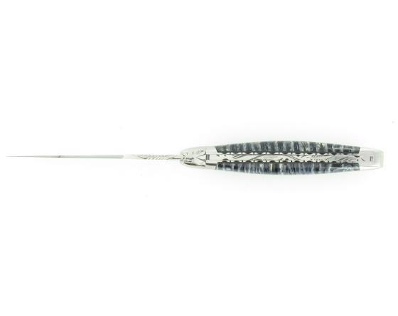 Laguiole 12 cm - Molaire Bleue de Mammouth - 2 mitres Couteau de poche par Laguiole en Aubrac
