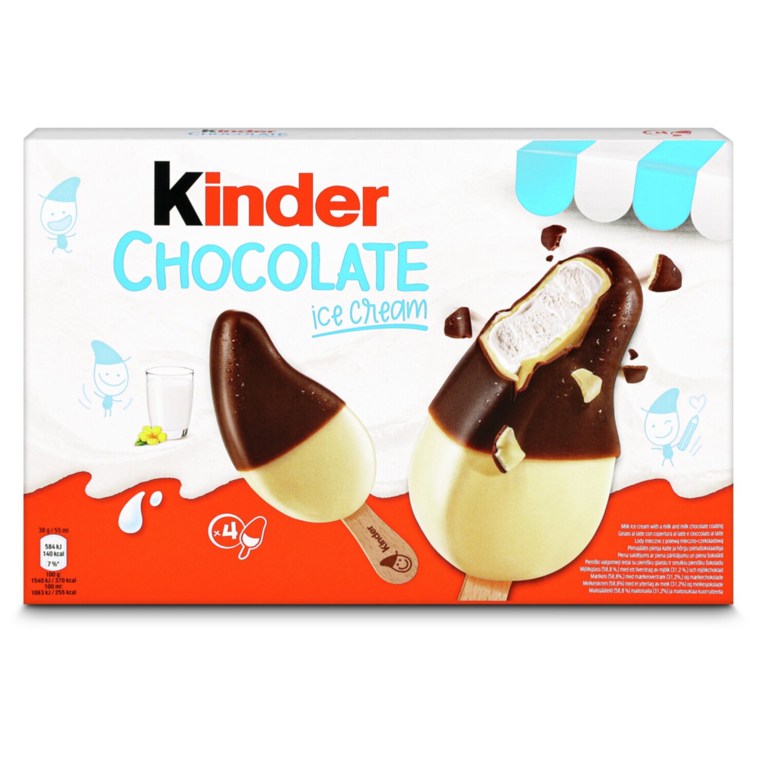 Ferrero Kinder Schokoladen Stick 4x55ml