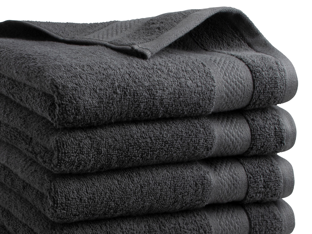 DoubleDry Hotel 50 x 100 cm set van 6 handdoeken - antraciet