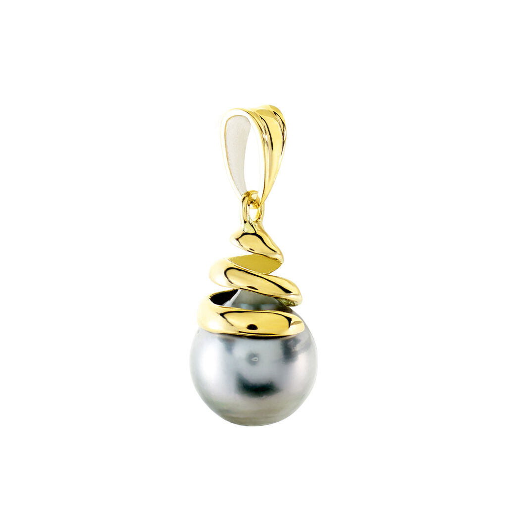 Pendentif Acme Or Jaune Perle De Culture De Tahiti