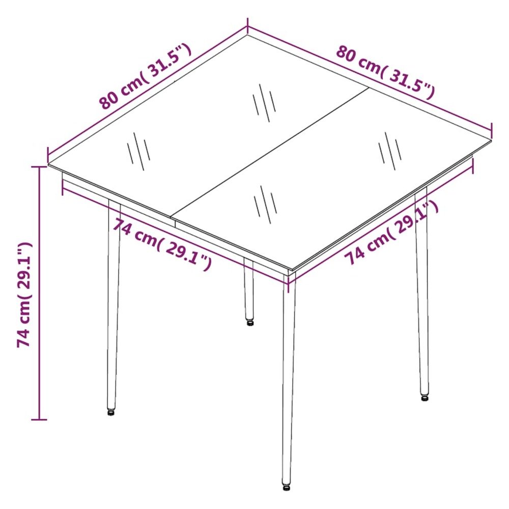 Mobilier à dîner de jardin coussins 3 pièces résine tressée verre