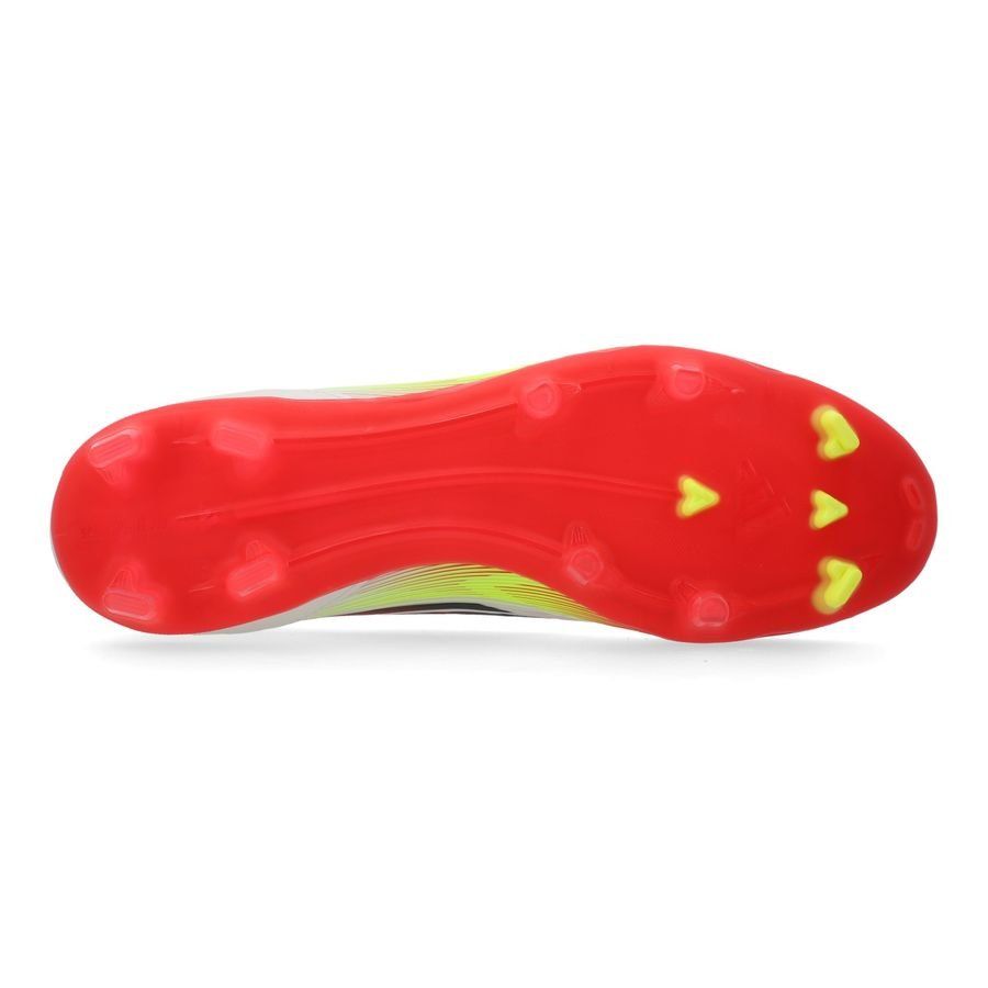 adidas F50 League Mid FG/AG Pure Victory - Blanc/Noir/Jaune