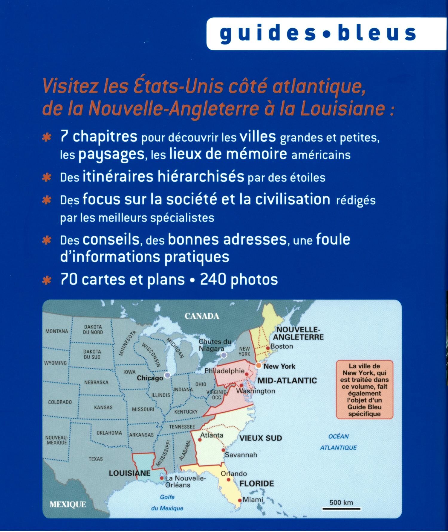 HACHETTE - GUIDES BLEUS ETATS UNIS EST ET SUD