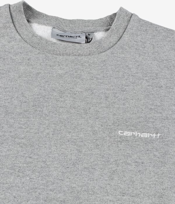 Carhartt WIP Script Embroidery Sweatshirt (grey heather white)