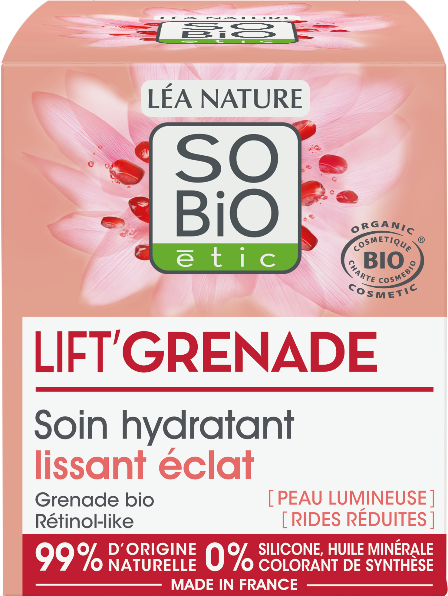 LÉA NATURE SO BiO étic  Lift'Grenade Glättende Feuchtigkeitspflege, 50 ml