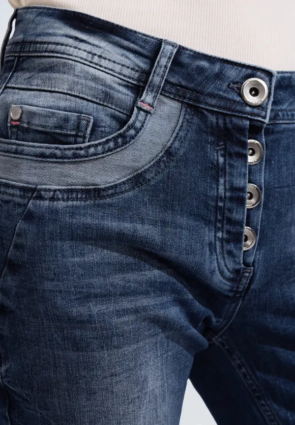 Casual Fit Jeans - mid blue used wash