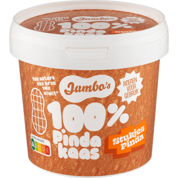 Jumbo's 100% Pindakaas Stukjes Pinda 1 kg