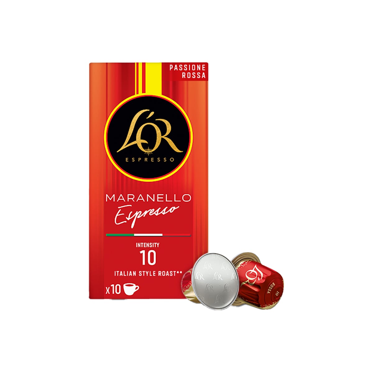 L’OR Maranello Espresso kaffekapsler (10-pakning)