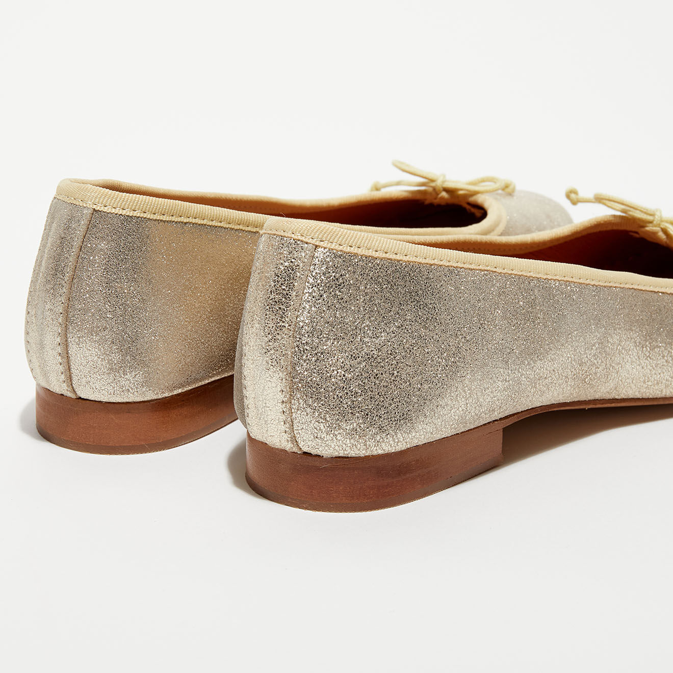 Quartier Latin Ballerines en Cuir Jeanne dorées