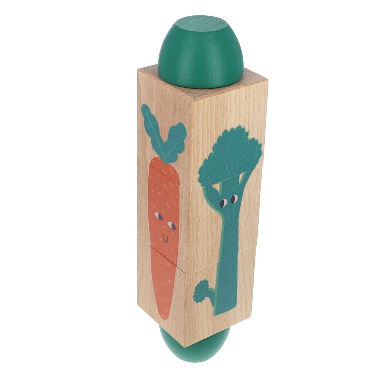 Puzzle twist en bois potager Mercredi et Patati