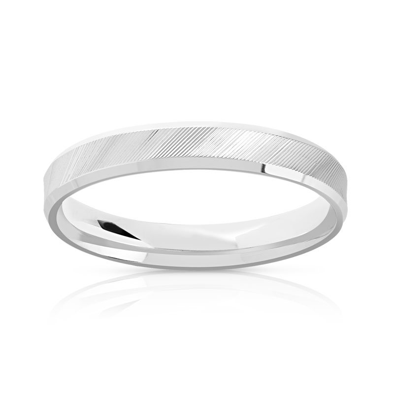 Alliance or 750 blanc irisé 3 mm
