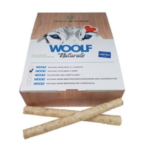 Palitos de carne bovina e tripa Woolf Natural