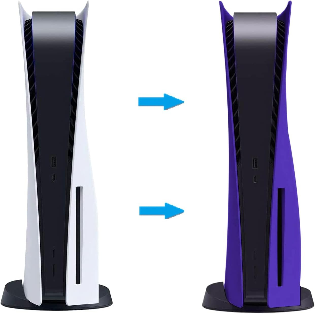 PlayStation 5 PS5 Frontplatte Faceplate Gehäuse Case Cover Dock Ersatzplatte - Violett