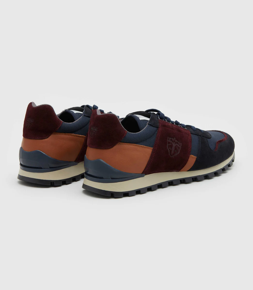 Sneakers en cuir marine 