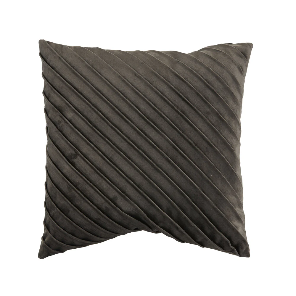 Bahne Interior  Pude i fløjlslook, grå - 45 x 45 cm.