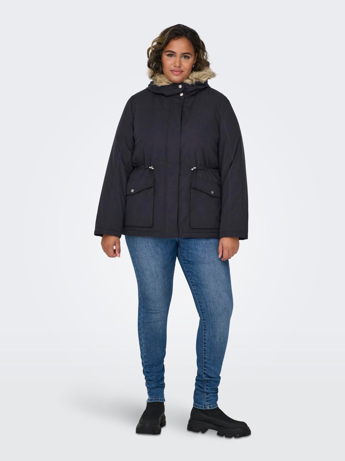 CARLUCIA Langer Parka Blue Graphite