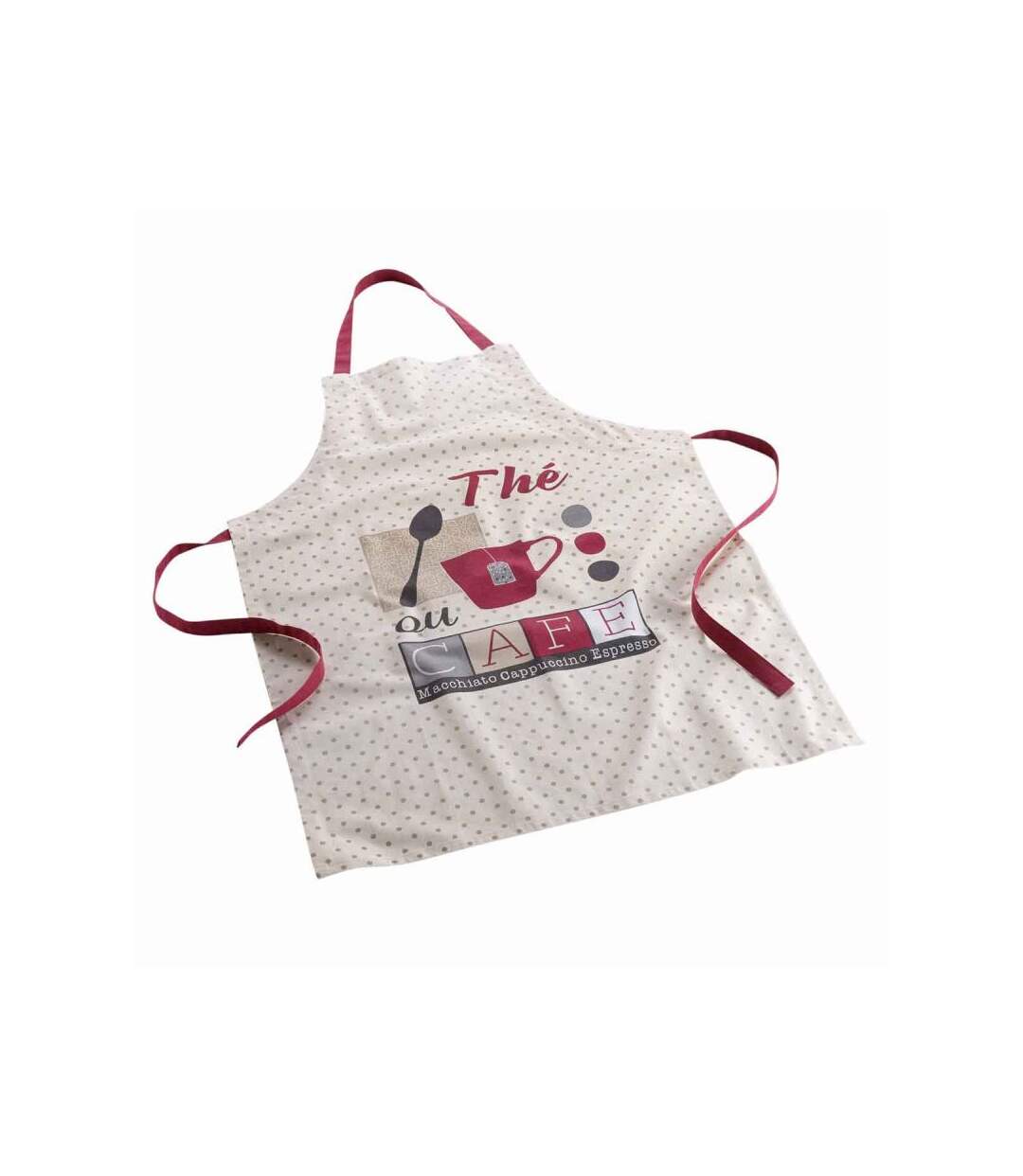 Tablier de Cuisine Imprimé Déjeuner 84cm Taupe