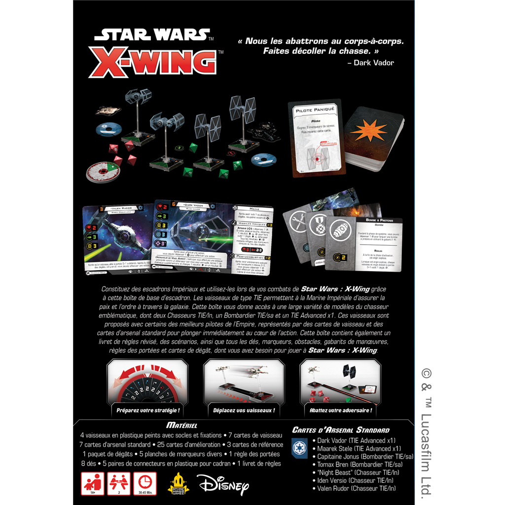 Star Wars - X-Wing 2.0 - Boîte de base d'escadron de l'Empire Galactique