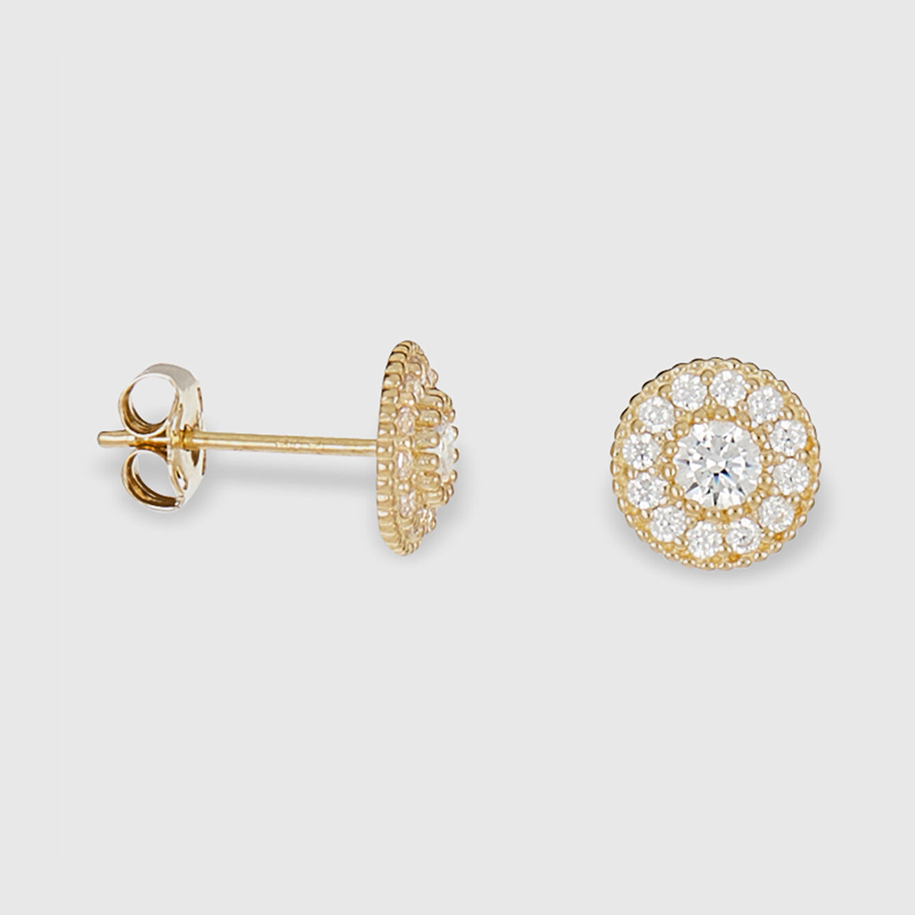 By Colette Boucles d'oreilles Rachel Zirconium or jaune