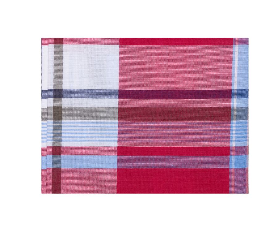 Chemise à carreaux homme bleue clair et rouge - MALVYN