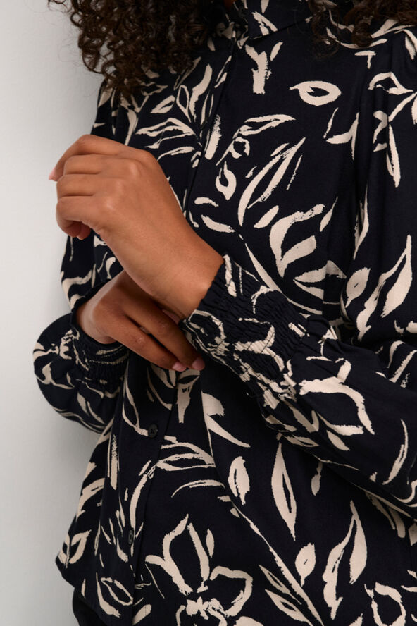 Kaffe KAforrest Shirt Black/sand painted flower
