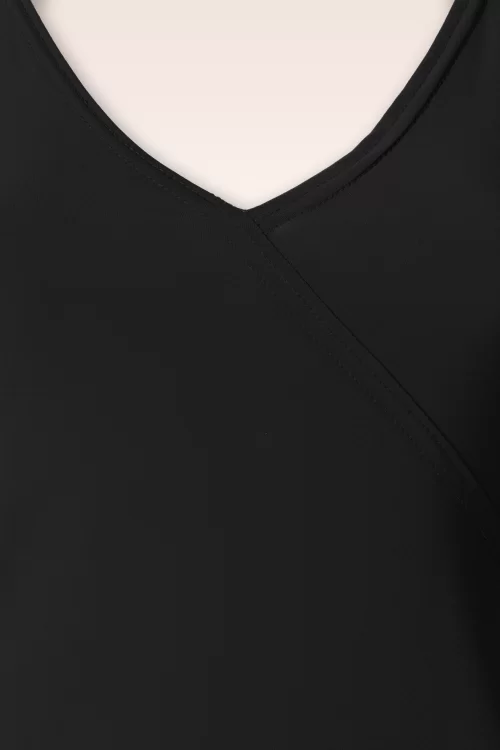 Vintage Chic for Topvintage Belle Slinky top in zwart