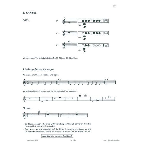Ricordi Lern Querflöte Spielen Band 1