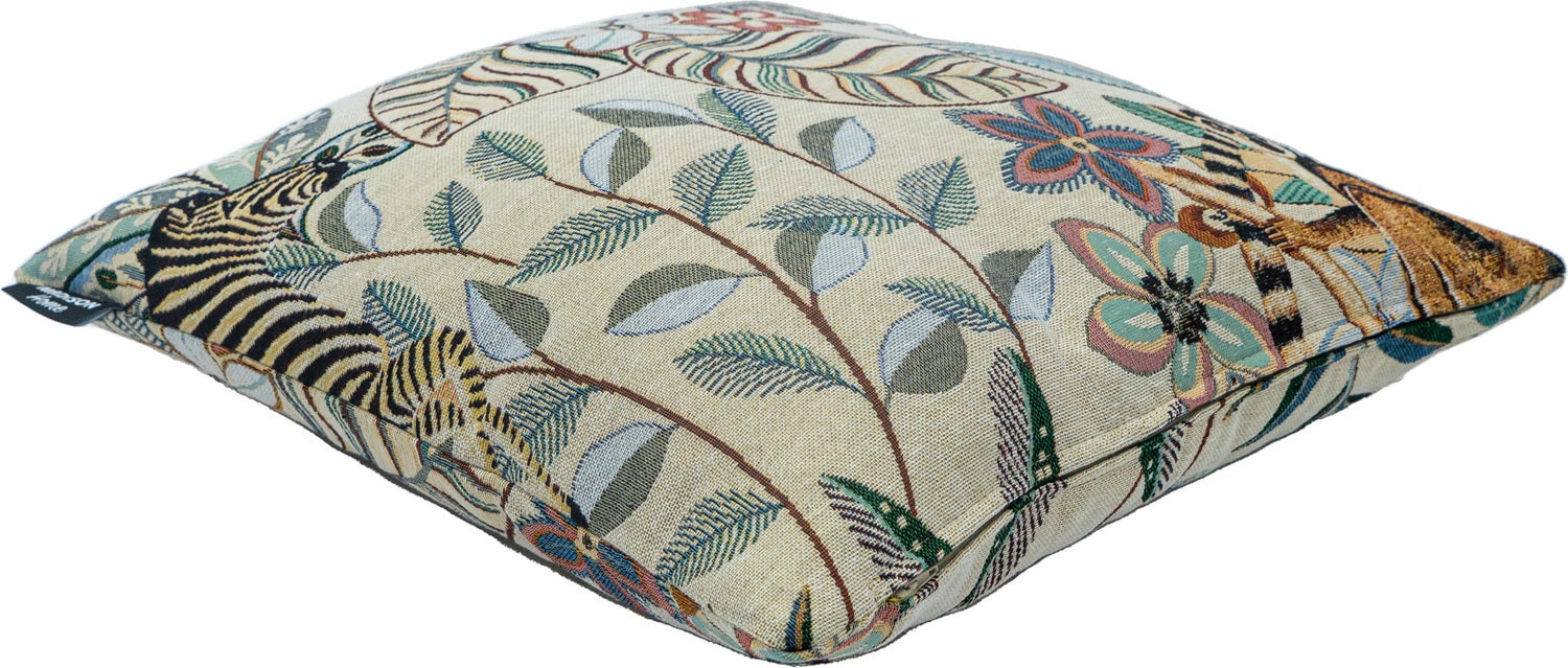 Madison Home sierkussen Lou beige / zwart / blauw 45 x 45 cm