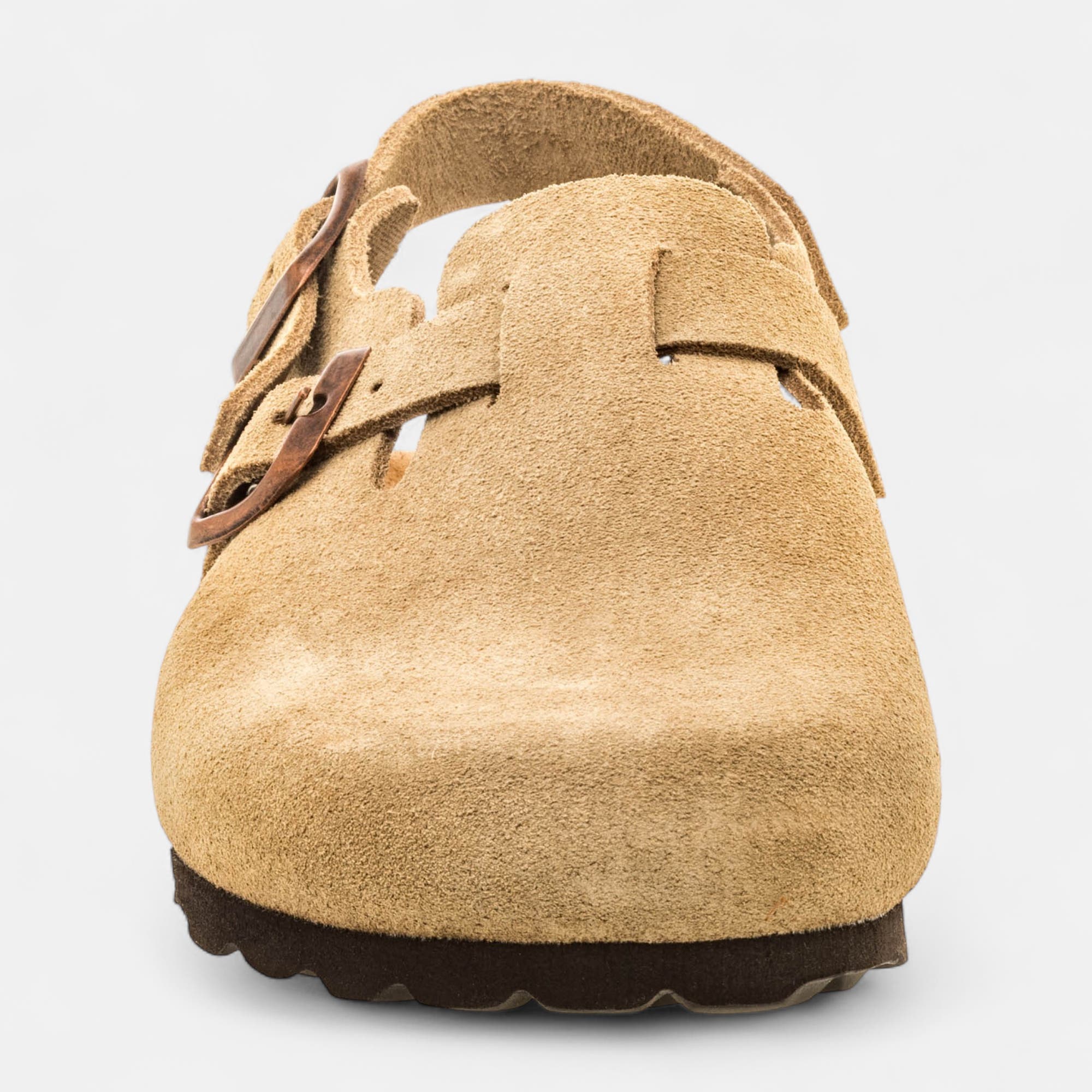 Mules semelle liège Garçon en cuir beige